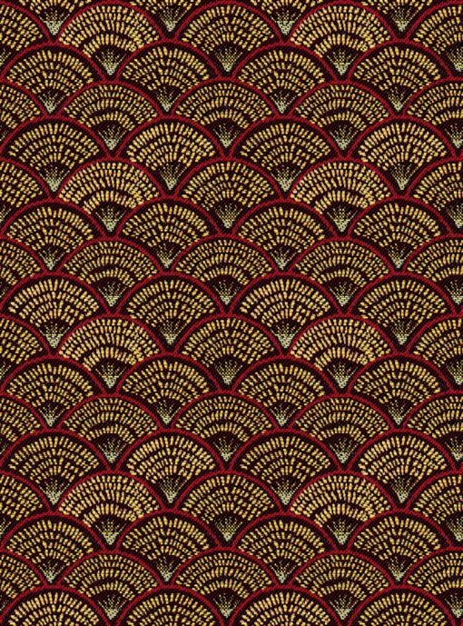 jacquardstof Luciole Rouge meubelstof gordijnstof decoratiestof stof met schelpdessin