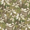 velvetstof Manro Green stof met bladeren meubelstof gordijnstof decoratiestof
