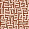 jacquardstof Maze Terracotta meubelstof gordijnstof stof met doolhof