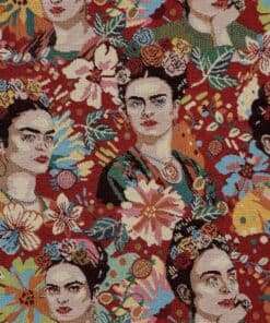 jacquardstof Figueras Blanc Frida Kahlo stof decoratiestof meubelstof gordijnstof