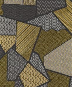 jacquardstof Tutu Gold stof met geometrisch vlakkendessin meubelstof gordijnstof decoratiestof