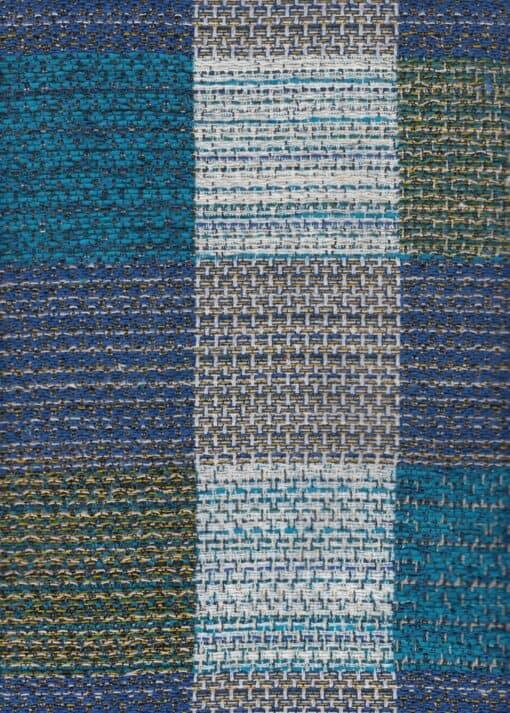 jacquardstof Tweed Bleu meubelstof decoratiestof geometrische stof