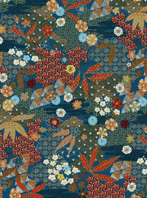 jacquardstof Yiang Nuit Japanse stof meubelstof gordijnstof decoratiestof