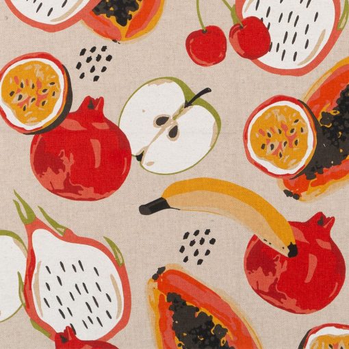 linnenlook Fruit stof met fruit decoratiestof 1.104530.1845.320
